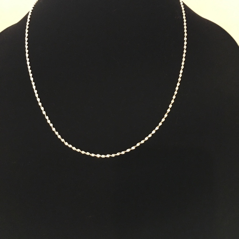Sterling Silver Stamped 925 Wave/Rope Chain. New - Picture 2 of 7